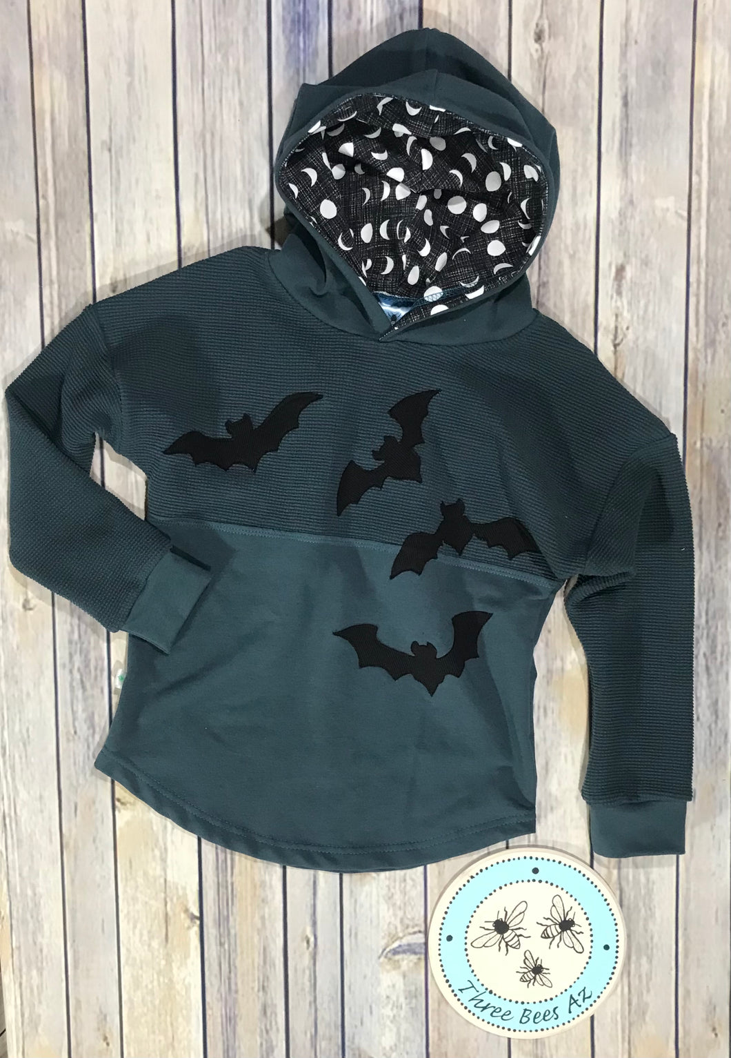 Size 7/8 custom Bat hoodie Atlantic Deep color