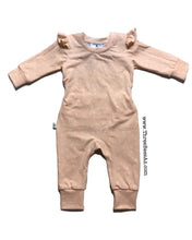 Load image into Gallery viewer, 3m Envelope Snuggle Romper - Pale Peach with ruffles!
